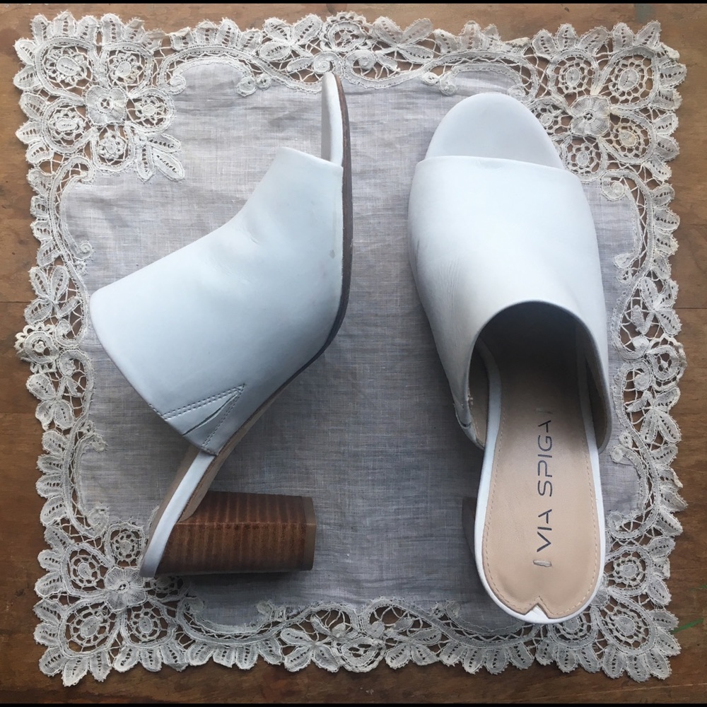 Via Spiga 100% genuine leather mule sandals